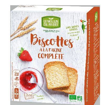 Biscottes a la farine complete 270g