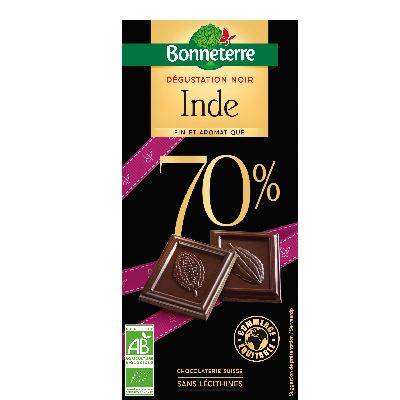 Chocolat noir 70% Inde - 80g