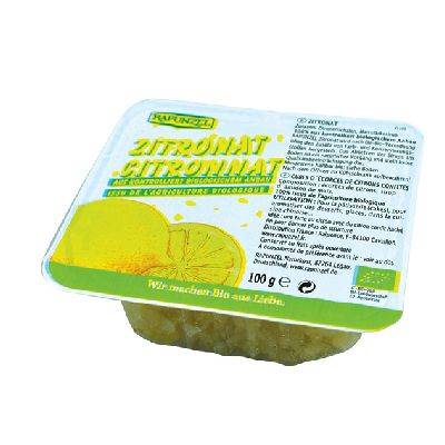 Ecorces de citron confites cub