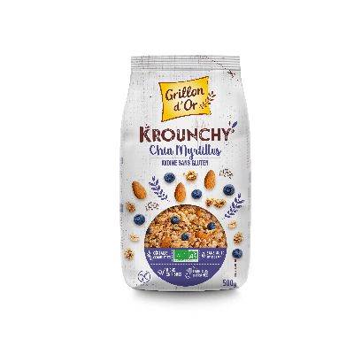 Krounchy avoine chia myrtille  sans gluten - 500g