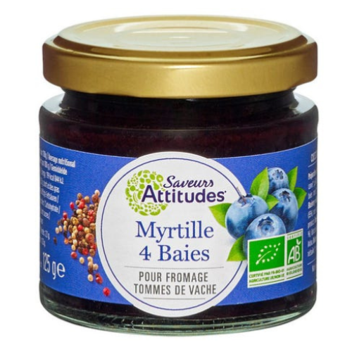 Confit de myrtilles 4 baies - 125g 