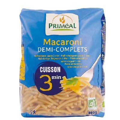 Macaroni demi complet 3 minutes - 500g