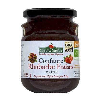 Confiture de rhubarbe fraises extra - 330g