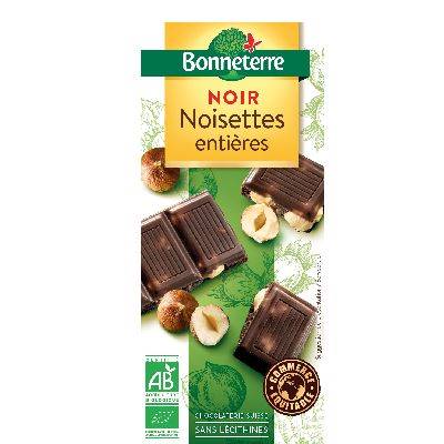 Chocolat noir noisettes entieres - 200g