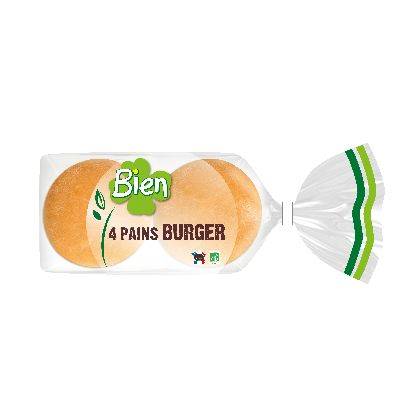 Pain burger x4 200g bien