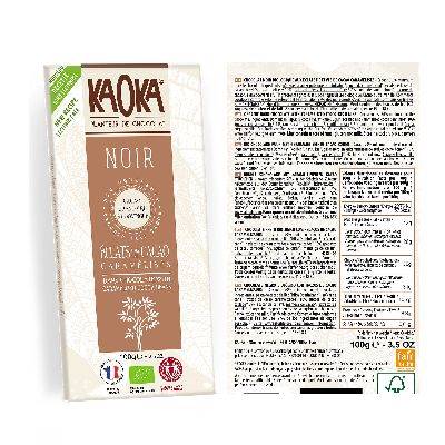 Chocolat noir eclats feves - 100g