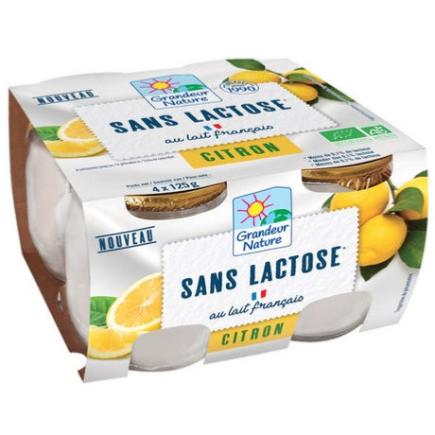 Yaourts citron sans lactose 4x125g