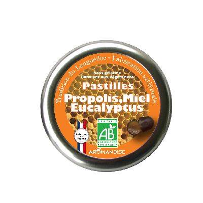 Pastilles a la propolis, miel eucalyptus