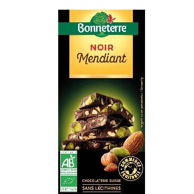 Chocolat noir mendiant - 100g