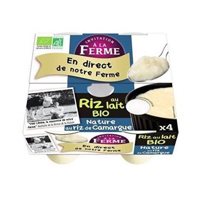 Riz au lait bio nature 4x125g