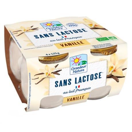 Yaourts vanille sans lactose 4x125g