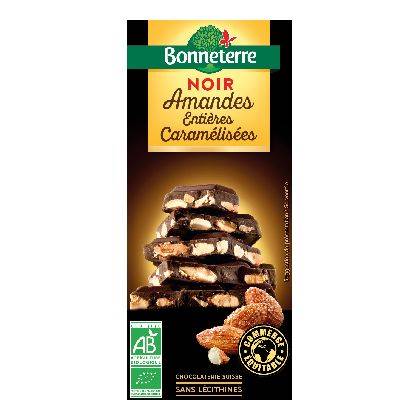 Chocolat noir amandes entières - 200g