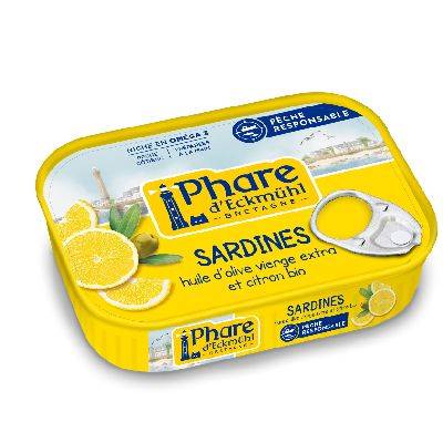 Sardines huile d'olive et citron 135g