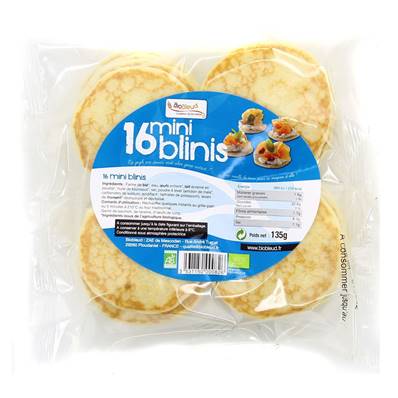 Mini blinis x16 135g biobleud