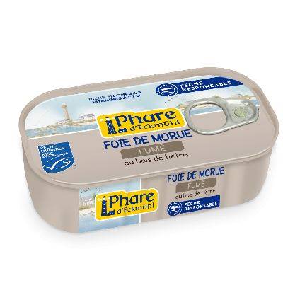 Foie morue fume hetre 121g pha