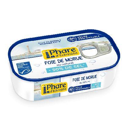 Foie de morue au naturel sans sel ajouté