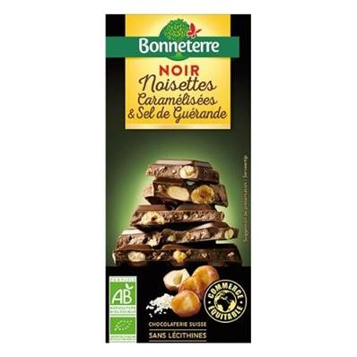 Chocolat noir noisette caramelisée sel guerande - 100g